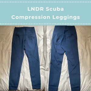 LNDR Scuba Compression Leggings Royal Blue